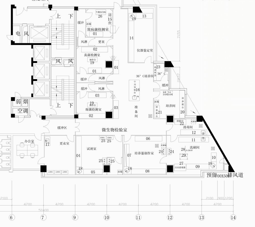 微生物實(shí)驗(yàn)室平面圖